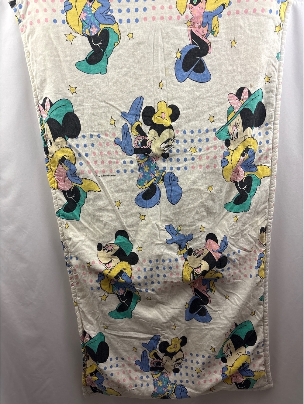 Vintage Walt Disney Minnie Mouse Baby Crib Blanket 30x55